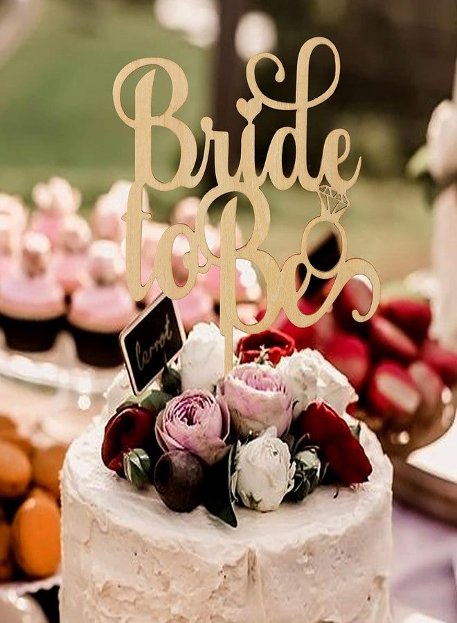 Cliths Wooden Bridal Shower Cake Topper - Bride to Be Cake Topper - Wedding Cake Decorations, Bridal Shower Decor, Elegant Wedding Supplies - Image 4